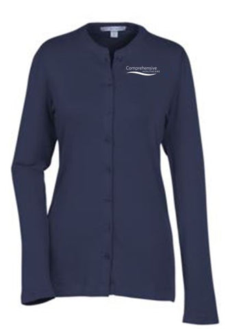 Ladies Crew-Neck Cardigan Sweater